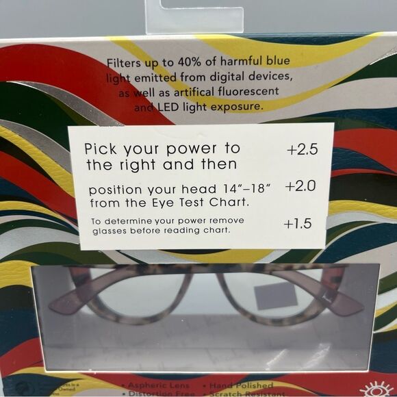 Nicole Miller Premium Blue Light Filtering Reading Glasses 2 Pairs + 2.00 - Picture 3 of 3